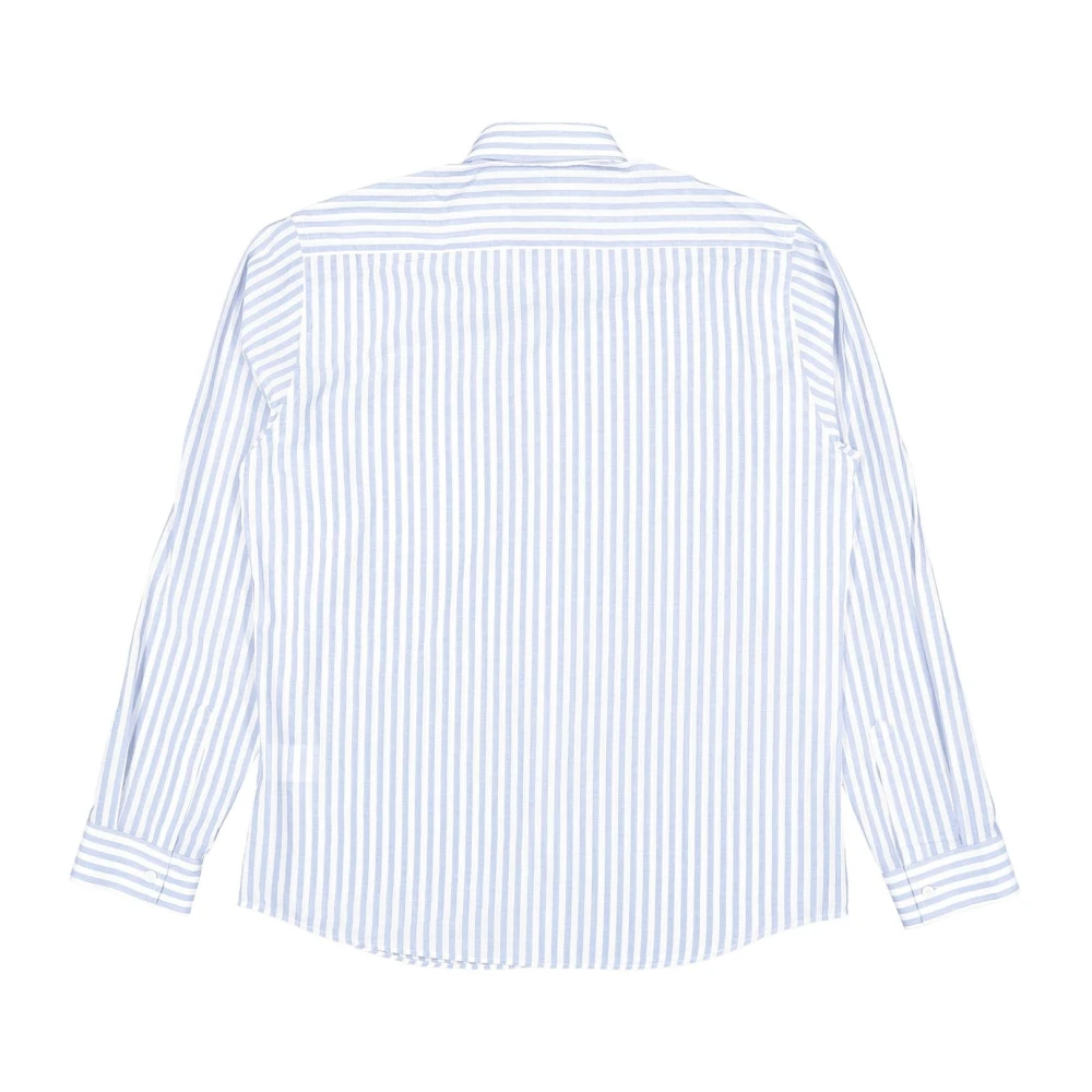 Butcher of Blue Gestreept overhemd lange mouw lichtblauw Multicolor Heren