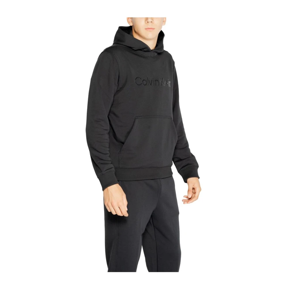 Calvin Klein Zwarte polyester trui voor mannen Black Heren