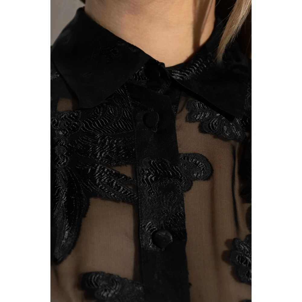 ETRO Transparante shirt Black Dames