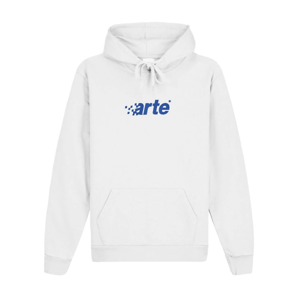Arte Antwerp Pixel Heart Crewneck Sweater Katoen White Heren