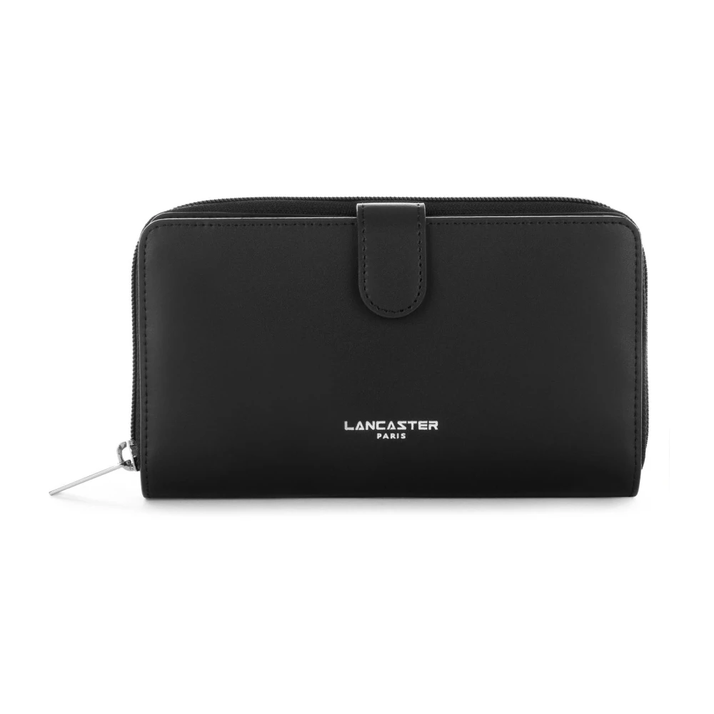 Lancaster Black Wallets & Cardholders, Female, One Size, Smooth Shoulder Bag With Snap Closure
