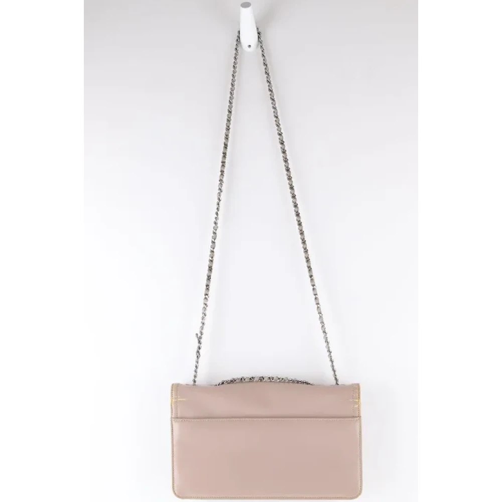 Chanel Vintage Pre-owned Leather chanel-bags Beige Dames