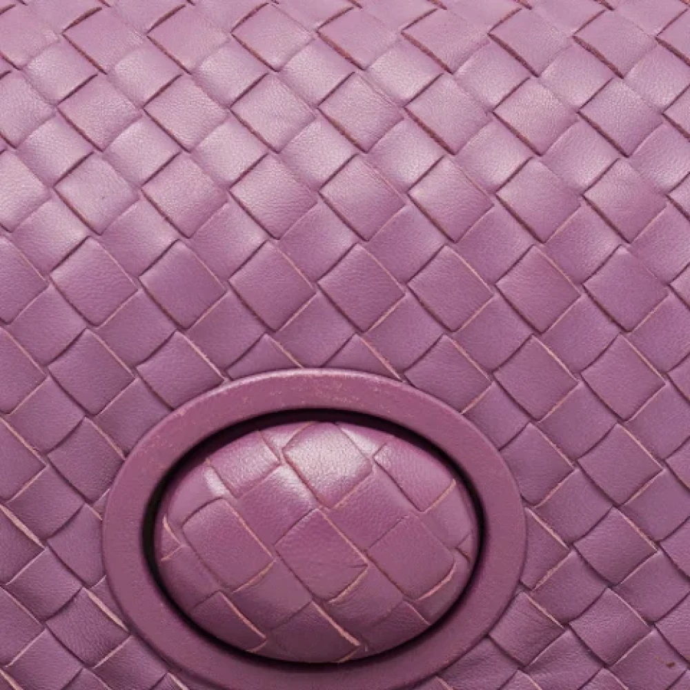Bottega Veneta Vintage Pre-owned Leather clutches Purple Dames