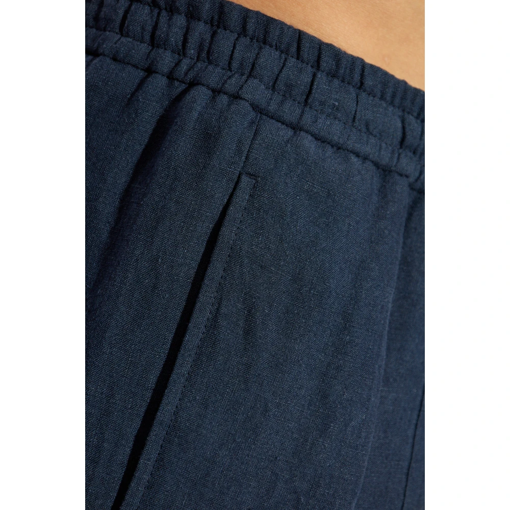 Emporio Armani Linnen shorts Blue Heren
