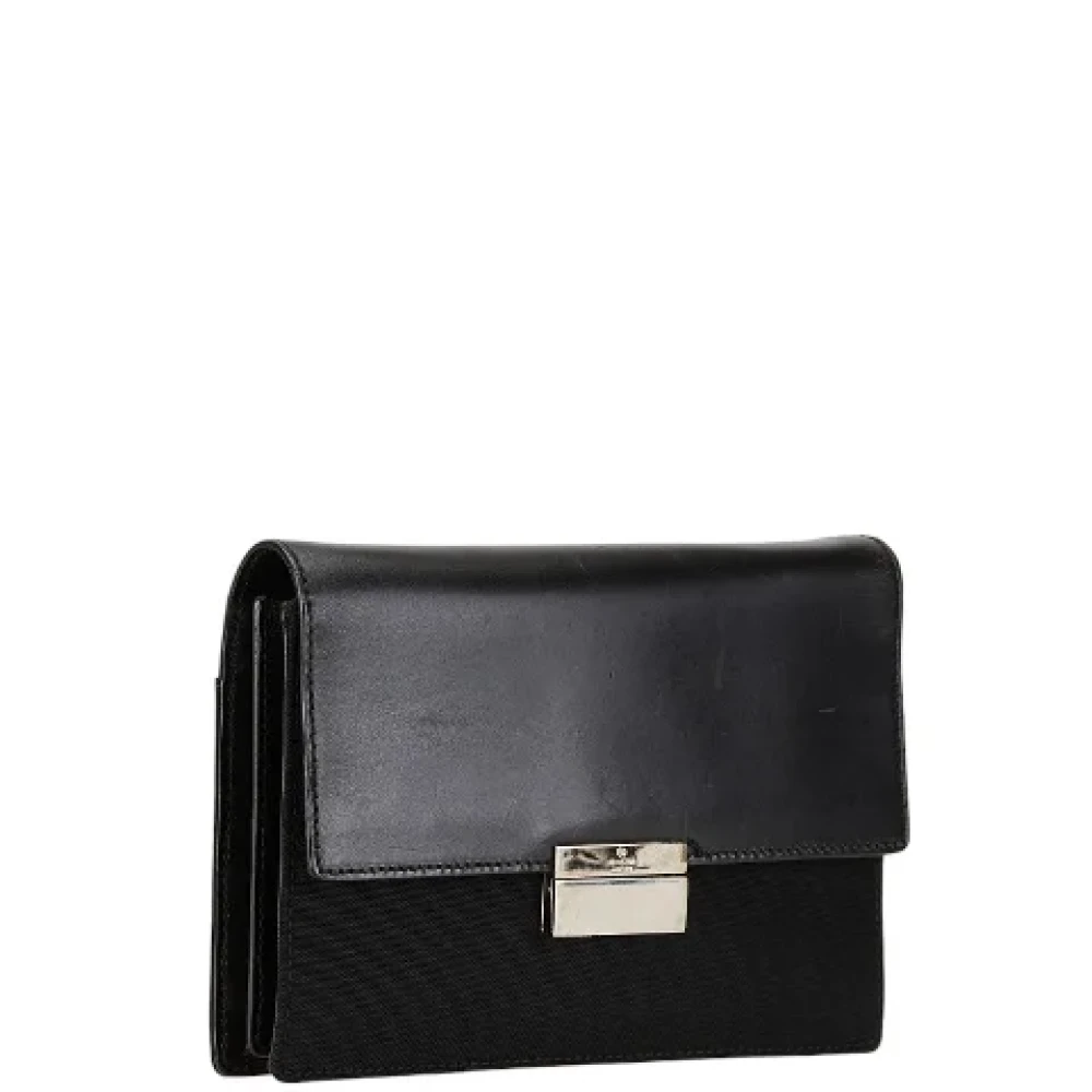 Gucci Vintage Pre-owned Canvas clutches Black Dames