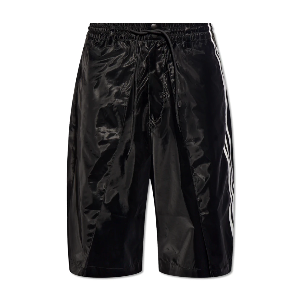 Y-3 Glanzende Nylon Bermuda Shorts Black Heren