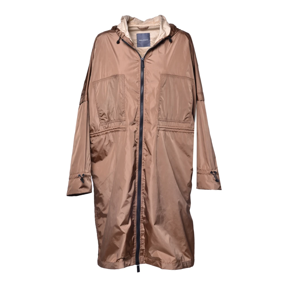 Baldinini Trench coat in brown nylon Brown Dames