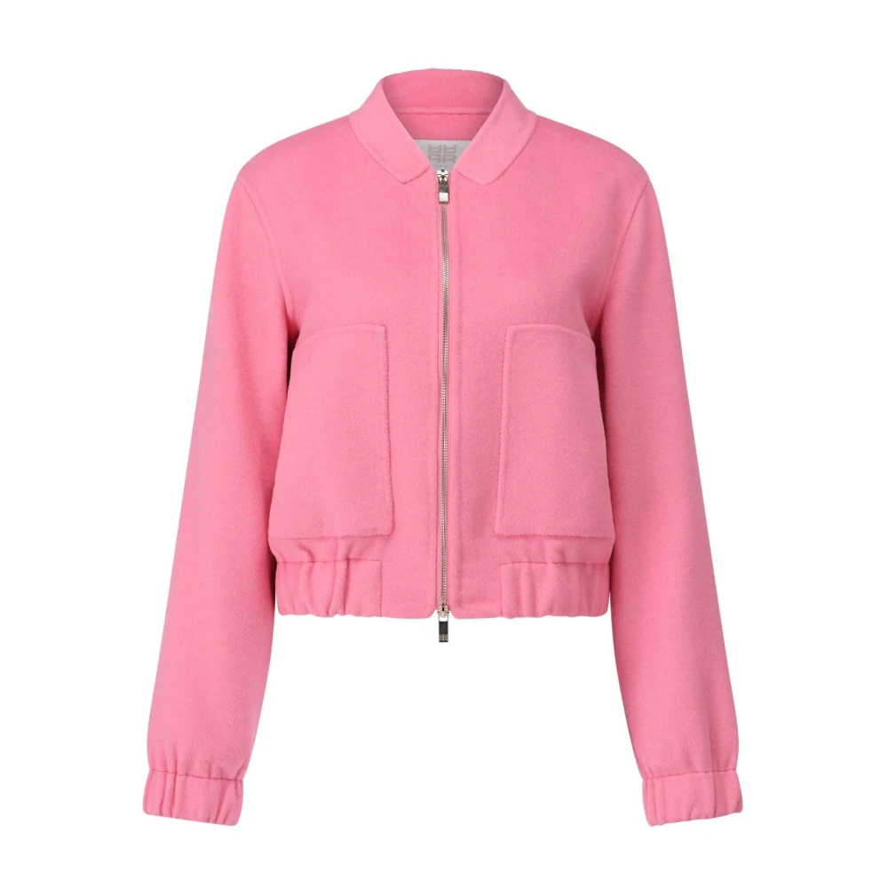 RIANI Wollen Cropped Blouson Jas Pink Dames