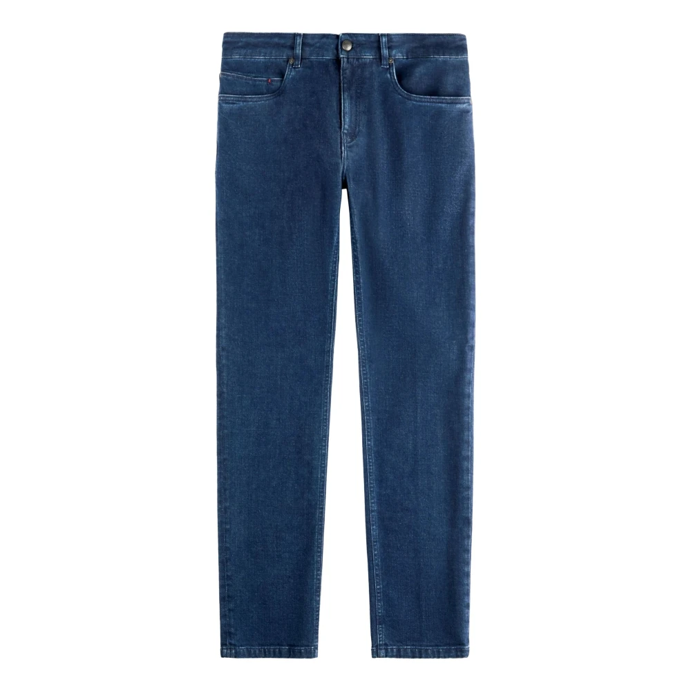 Fay Blauwe Stretch Denim 5-Pocket Jeans Blue Heren