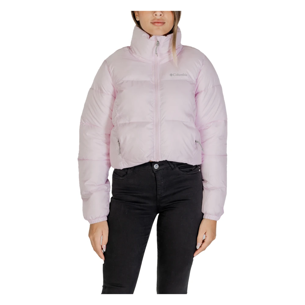 Columbia Nylon Cropped Jas Vrouwen Herfst Winter Pink Dames