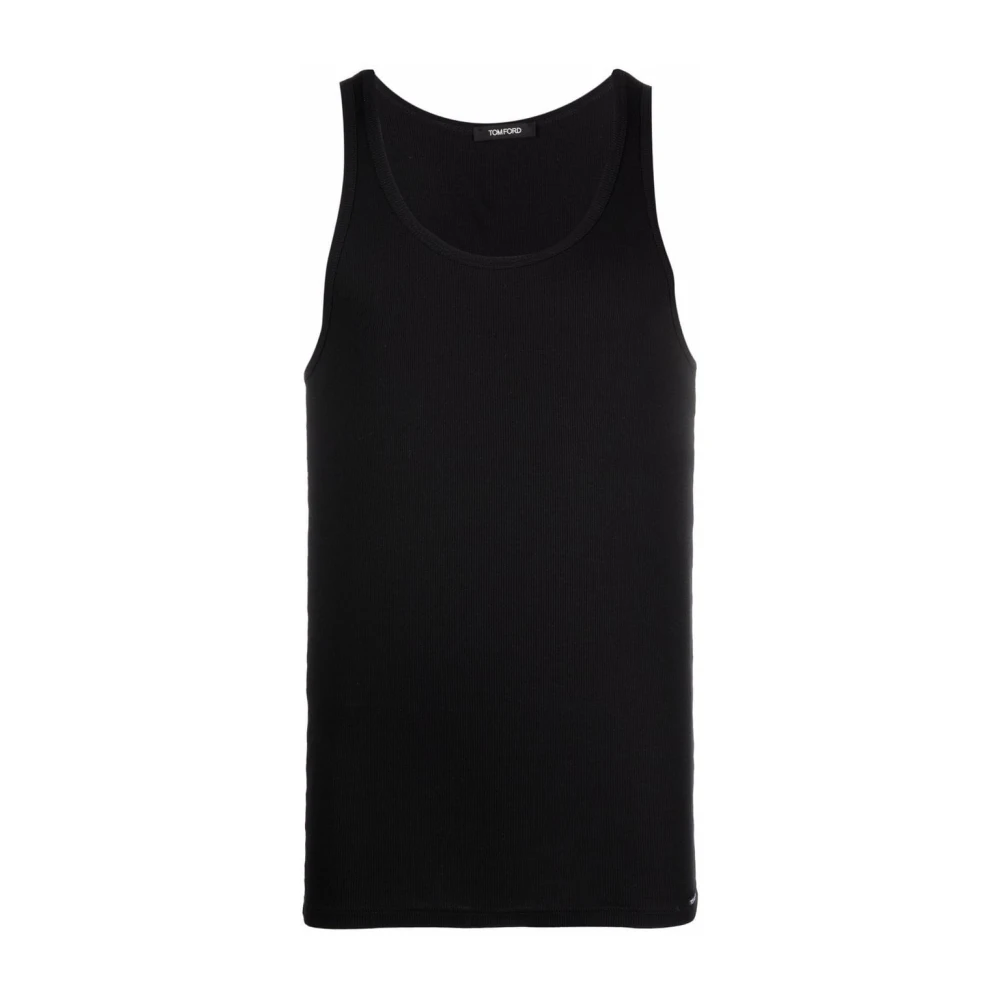 Tom Ford Men's Black Cotton And Modal Tank Top - Sleeveless Tops - Xl - Tops