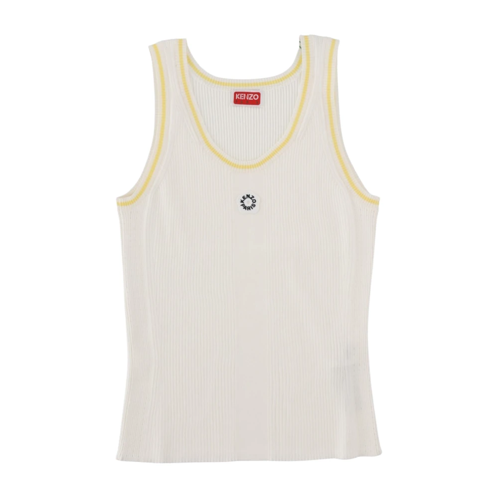 Kenzo Kvinno Vit Toppar Dam, S, Sleeveless Top