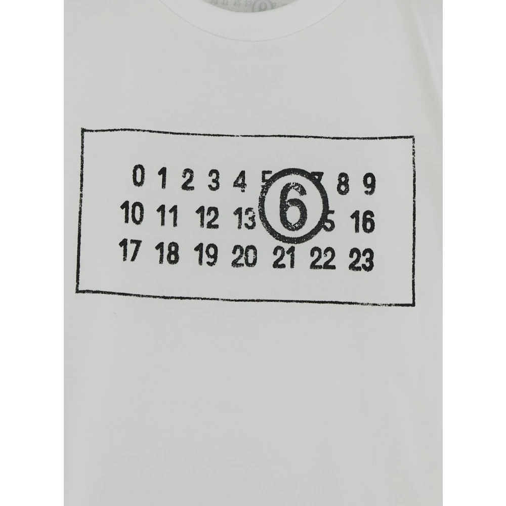 MM6 Maison Margiela T-shirt met logo White Dames