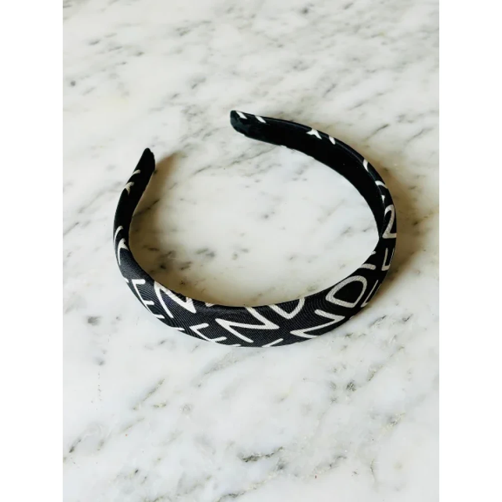 Fendi Vintage Pre-owned Fabric hair-accessories Black Dames