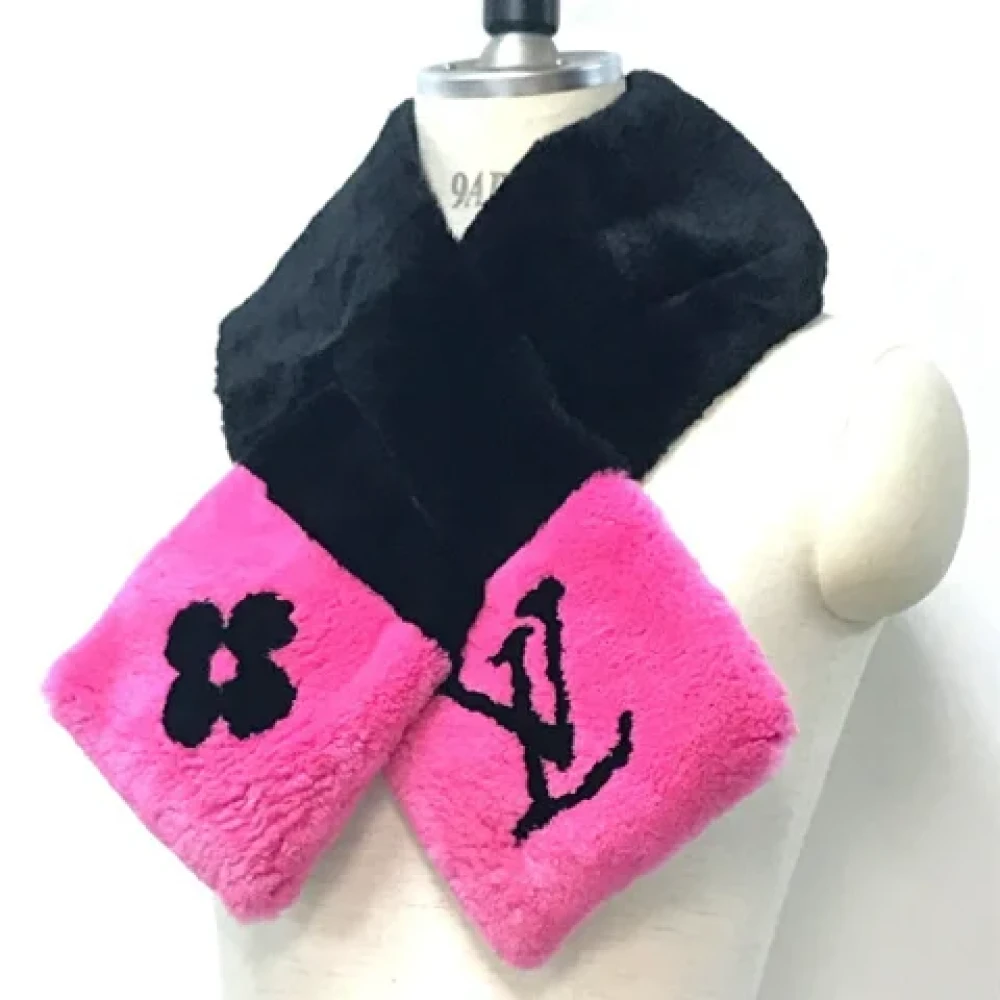 Louis Vuitton Vintage Pre-owned Fur scarves Black Dames
