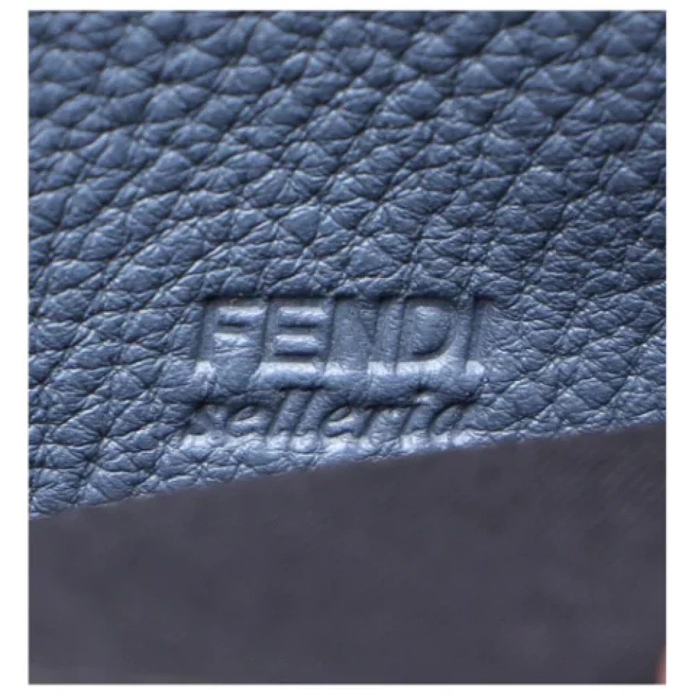 Fendi Vintage Pre-owned Leather wallets Blue Heren