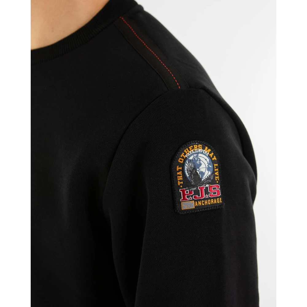 Parajumpers Zwart Crew Neck Trui Black Heren