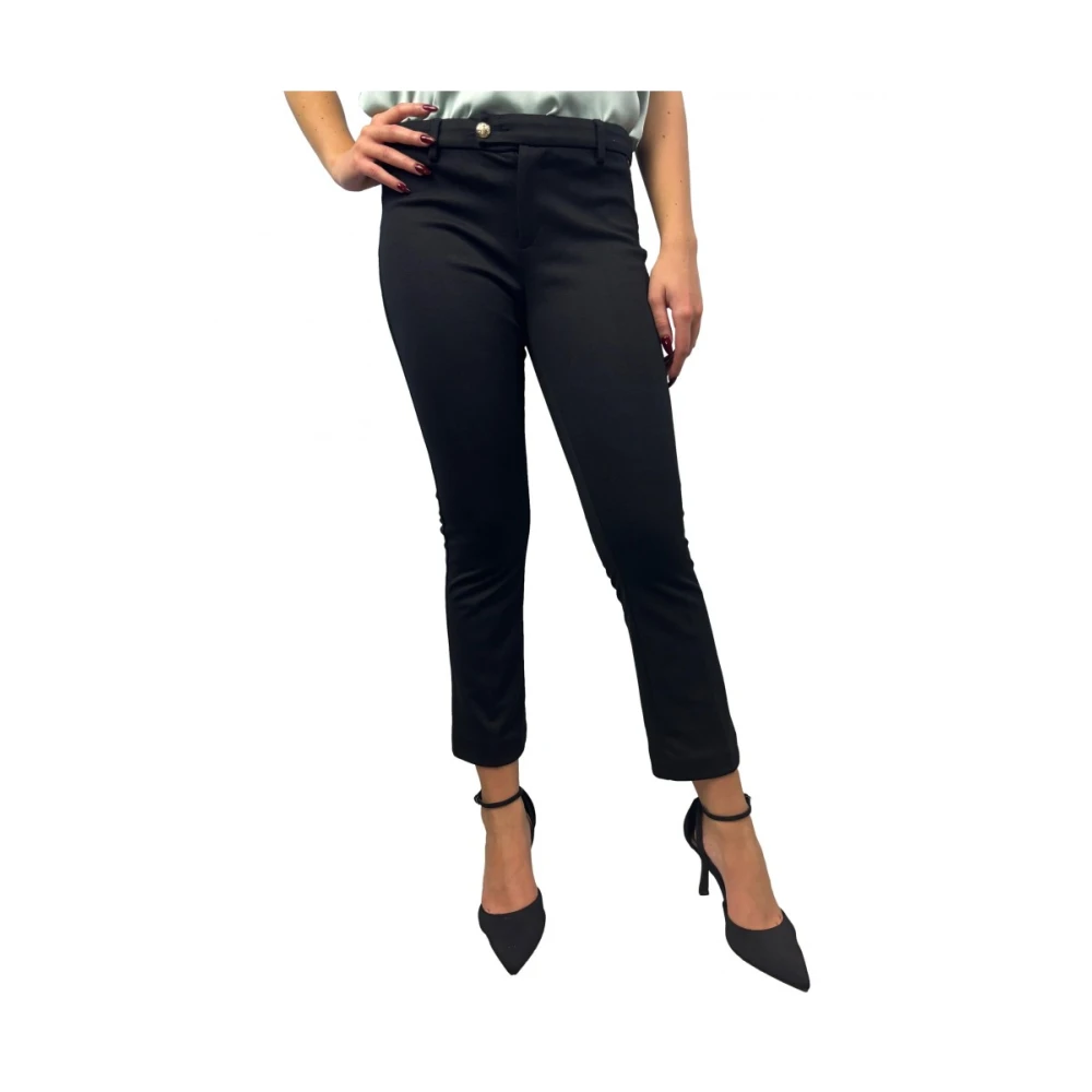 Liu Jo Elegant Polyester Elastane Pantalone Black Dames