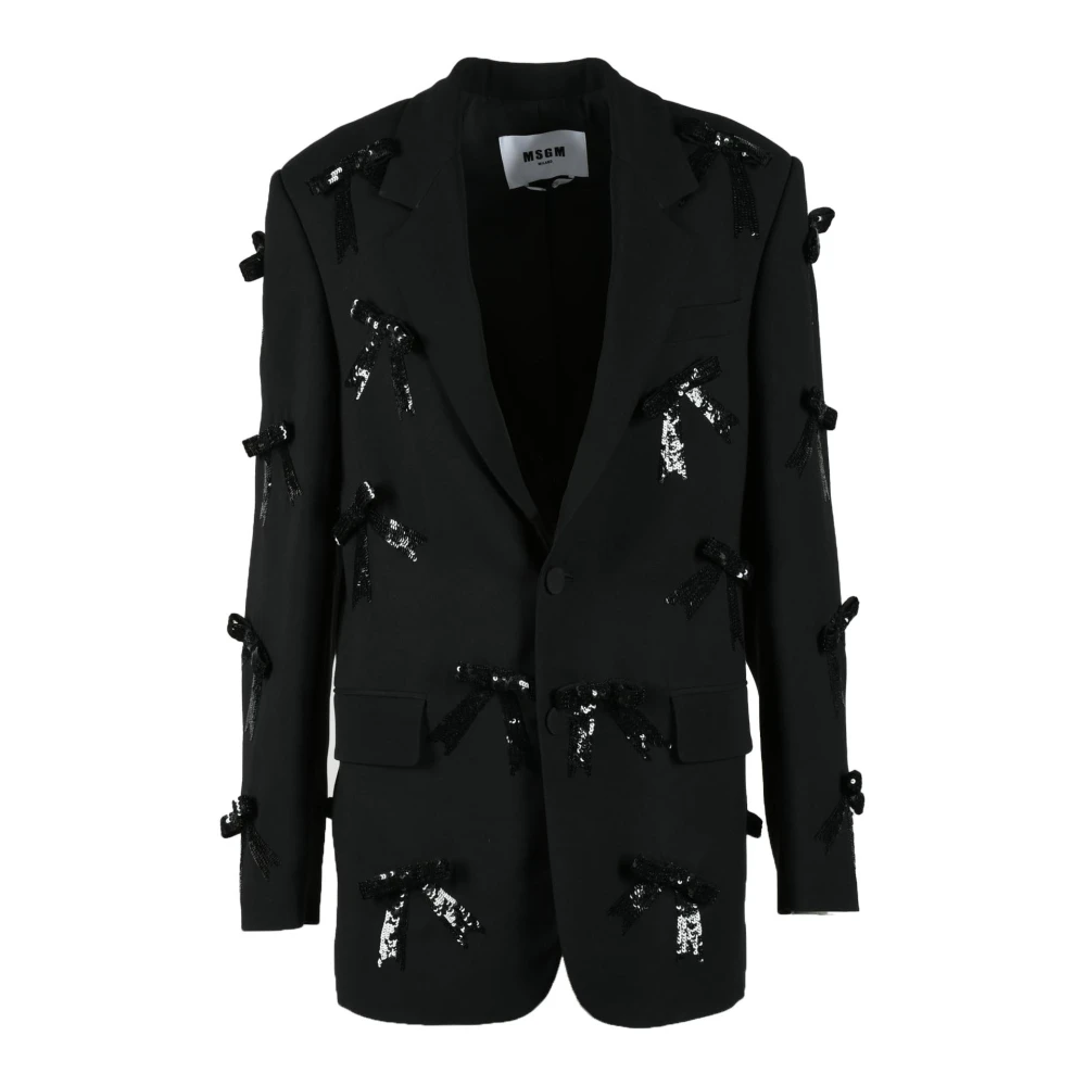Msgm - Jackets > Blazers - Black - Msgm - Modalova