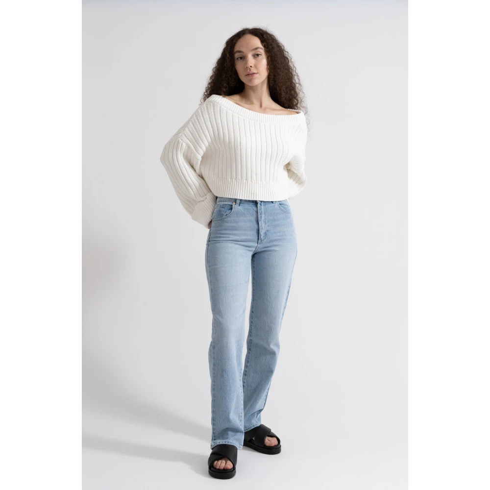 Abrand Jeans Hoge Rechte Lichtblauwe Jeans Gina Blue Dames