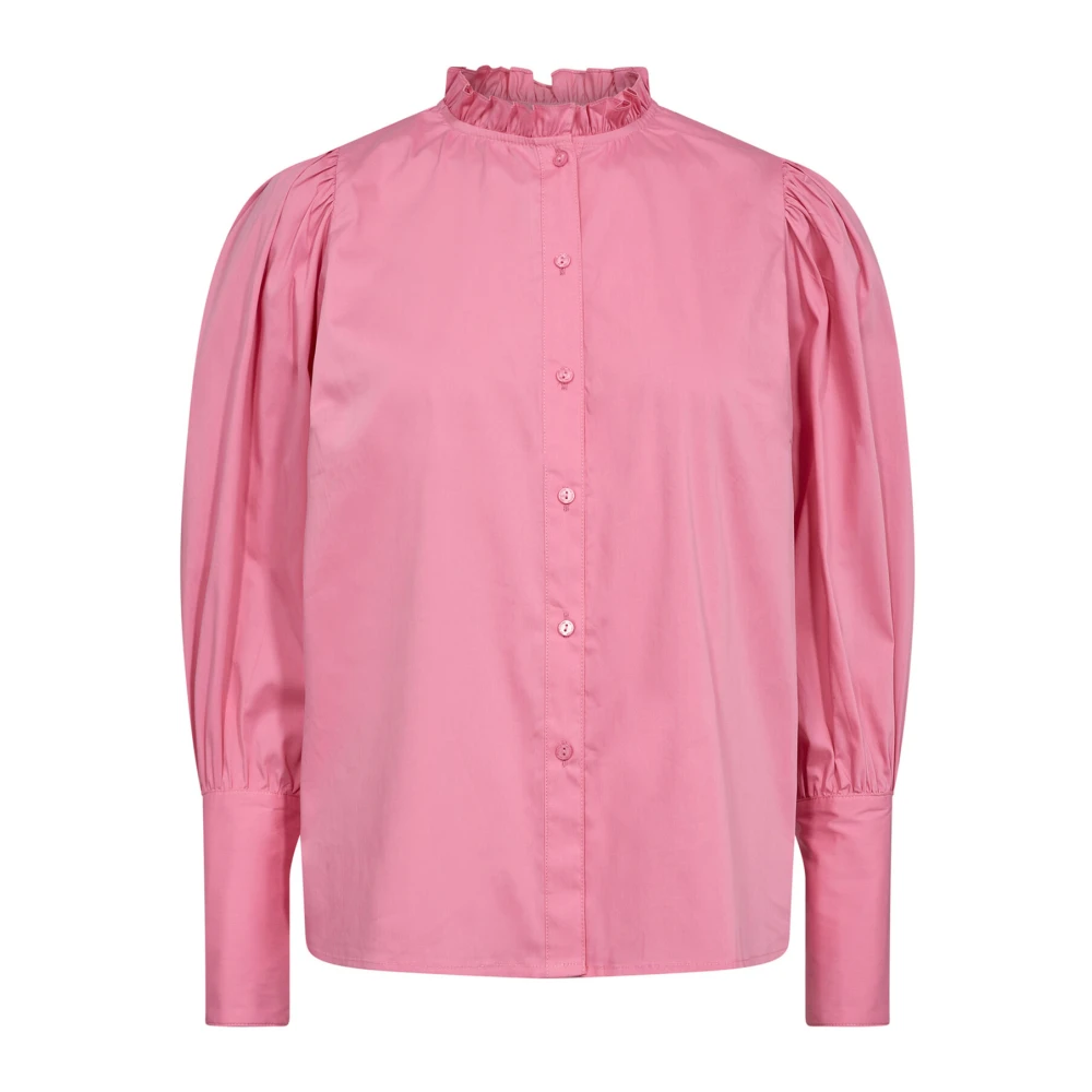 Co'Couture Feminine Sandycc Plain Shirt Blouse Pink Dames