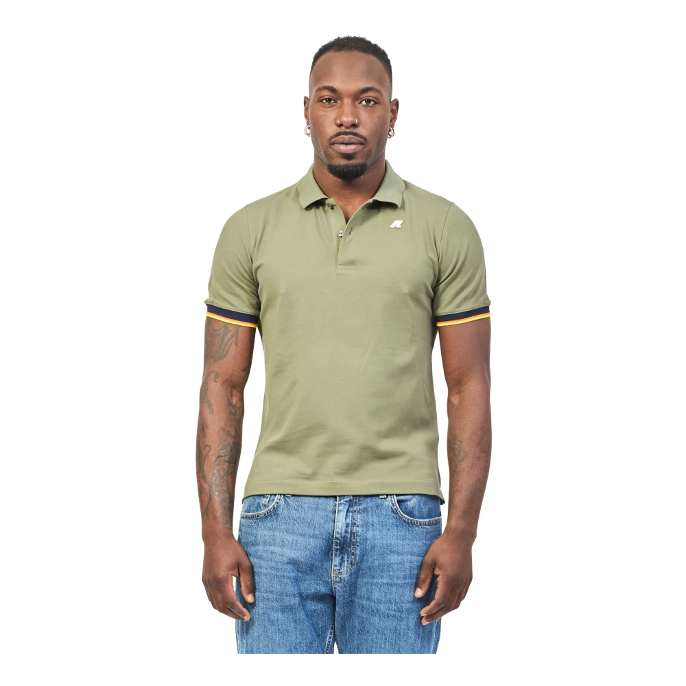 K-Way Uomo Verde - Polo In Cotone Stretch - Tops - 2XL
