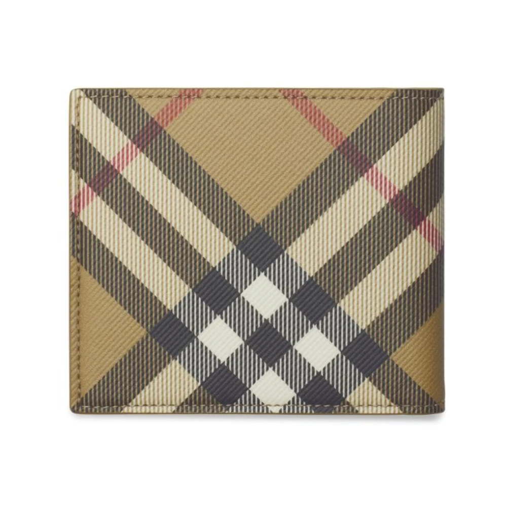 Burberry Ruitpatroon Lamswollen Portemonnee Beige Heren