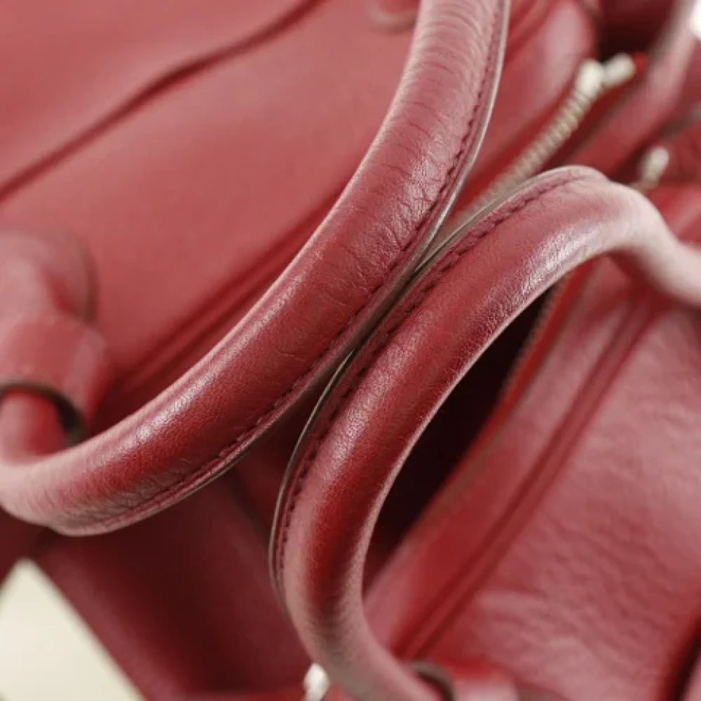 Hermès Vintage Pre-owned Leather shoulder-bags Red Dames