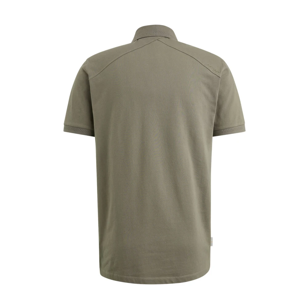 Cast Iron Fijne Piqué Korte Mouw Polo Shirt Green Heren