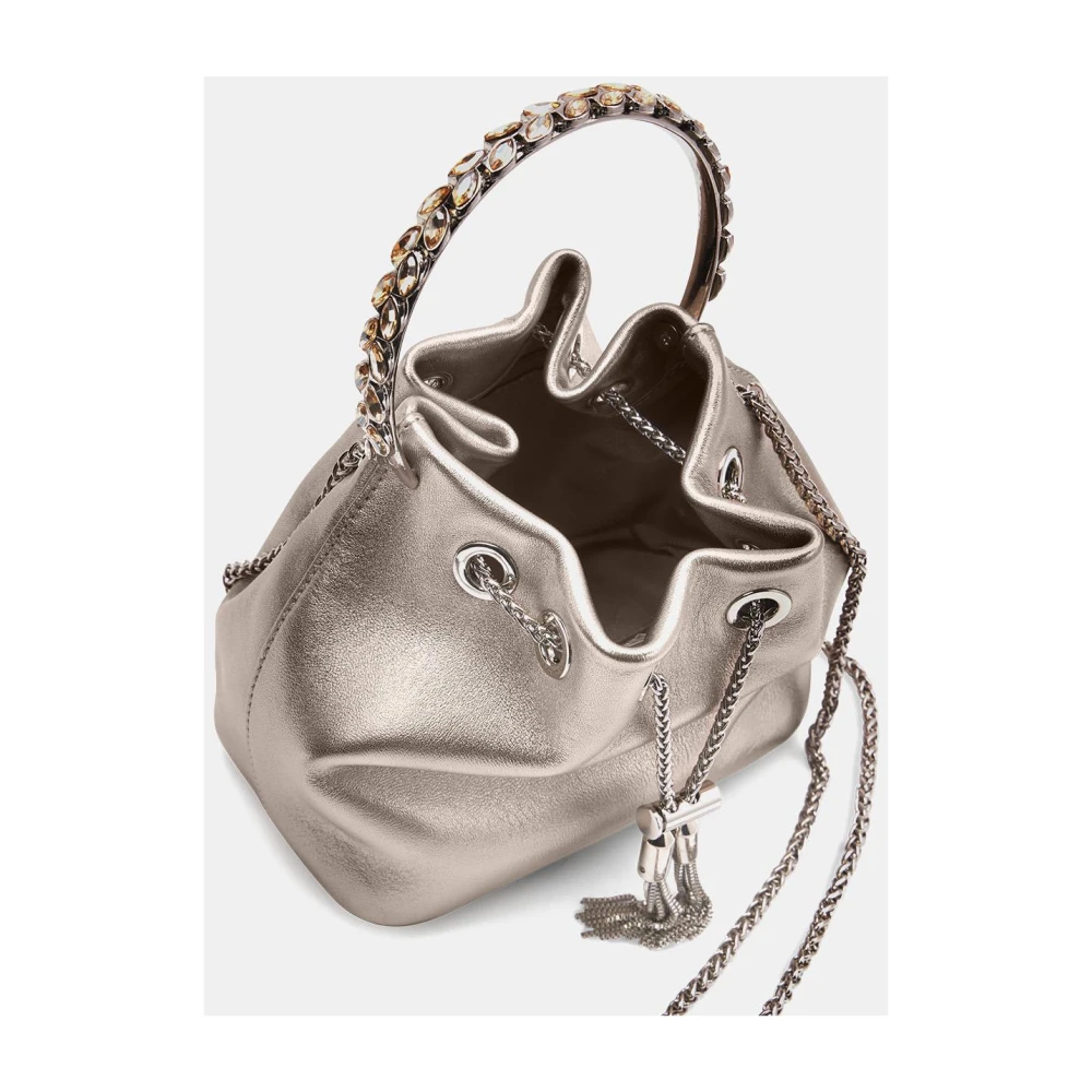 Alma en Pena Ring Handvat Clutch Tas Yellow Dames