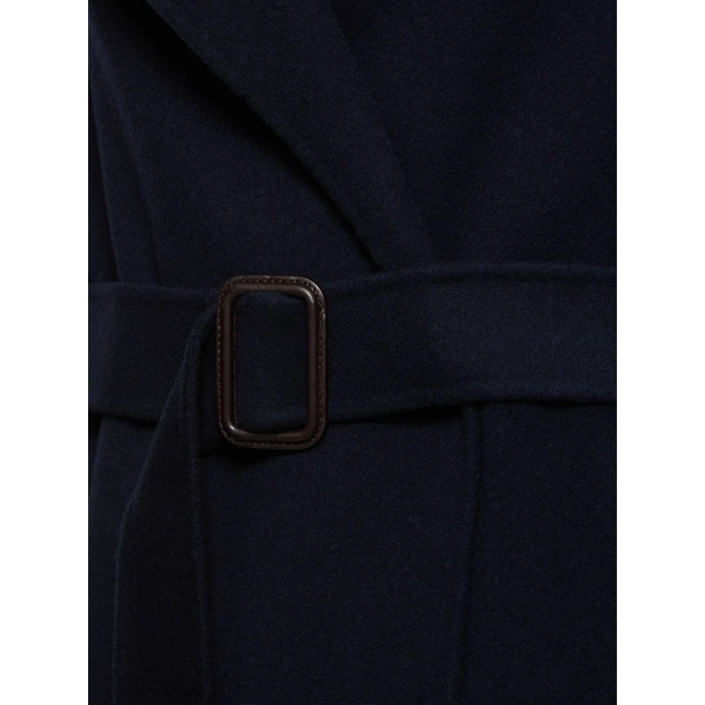Max Mara Weekend Blauwe Wollen Omslagjas Blue Dames