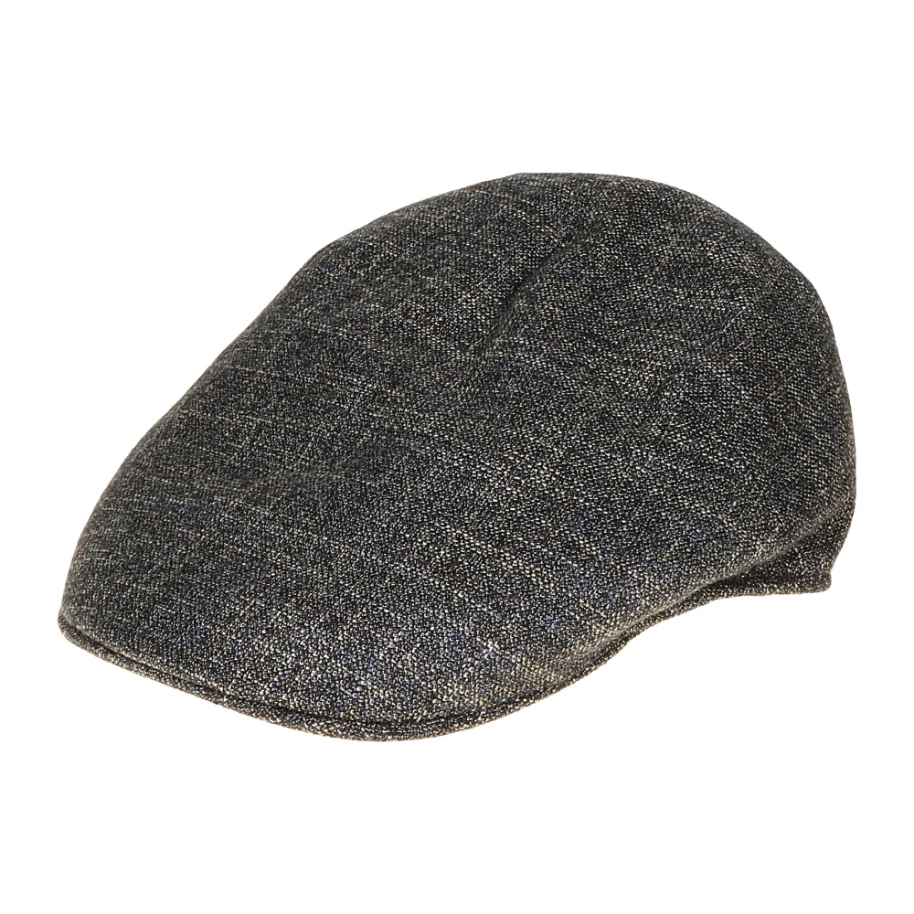 Borsalino Platt Duckbill Keps med Sydd Skärm Gray, Herr