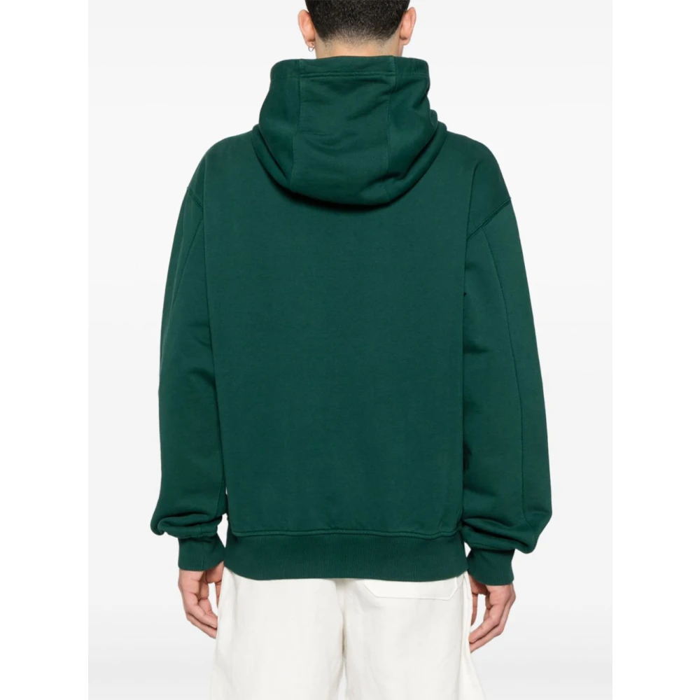 Casablanca Donkergroene Logo Patch Hoodie Green Heren