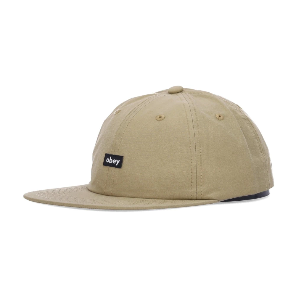 Obey Bronze 6 Panel Strapback Platte Klep Pet Beige Heren