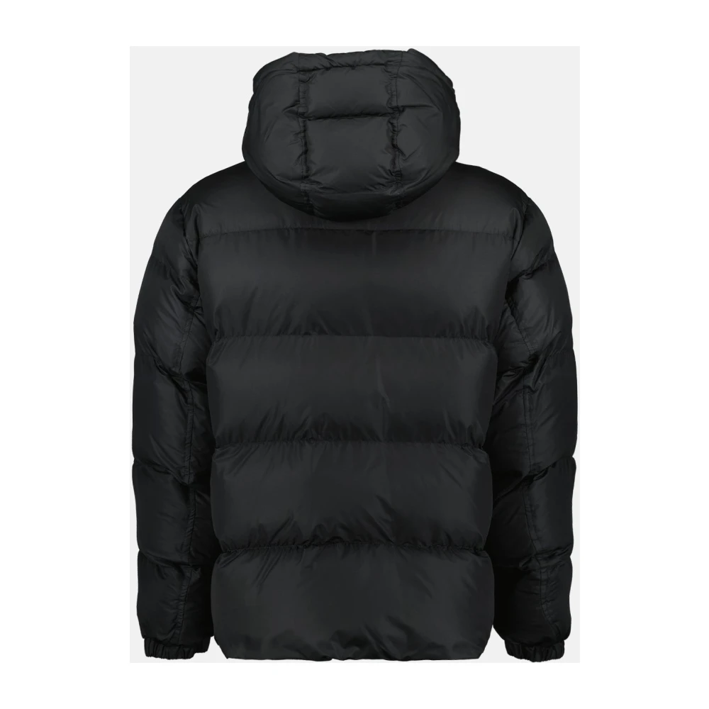 Dolce & Gabbana Gewatteerde Winterjas met Logo Plaque Black Heren