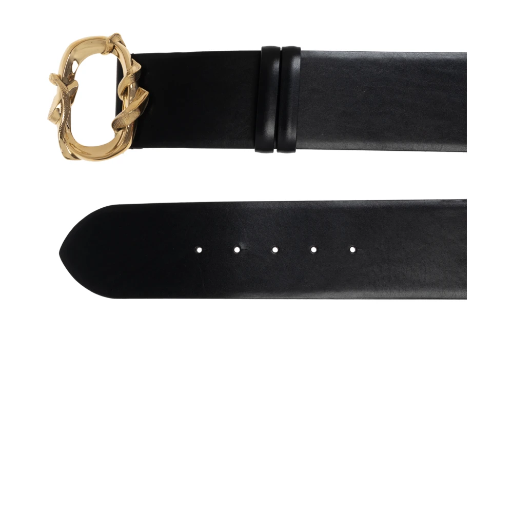 alexander mcqueen Leren riem Black Dames