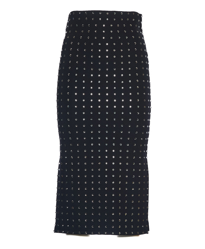 black-rhinestone-embellished-scuba-jersey-skirt
