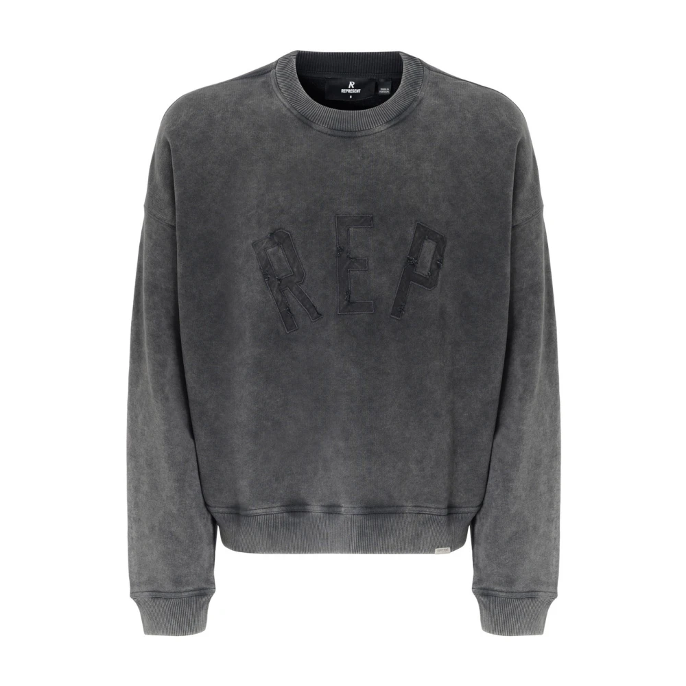 Represent Applique Sweater Black Heren