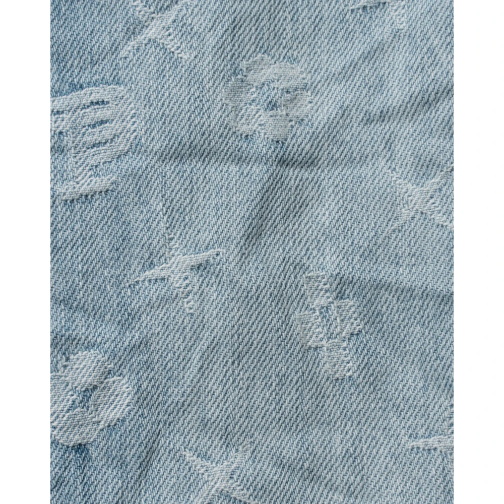 Purple Brand Luxe Jaquard Print Denim Jeans Blue Heren