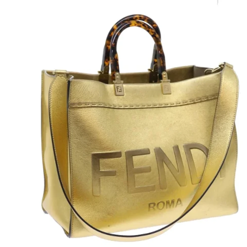 Fendi Vintage Pre-owned Leather handbags Yellow Dames