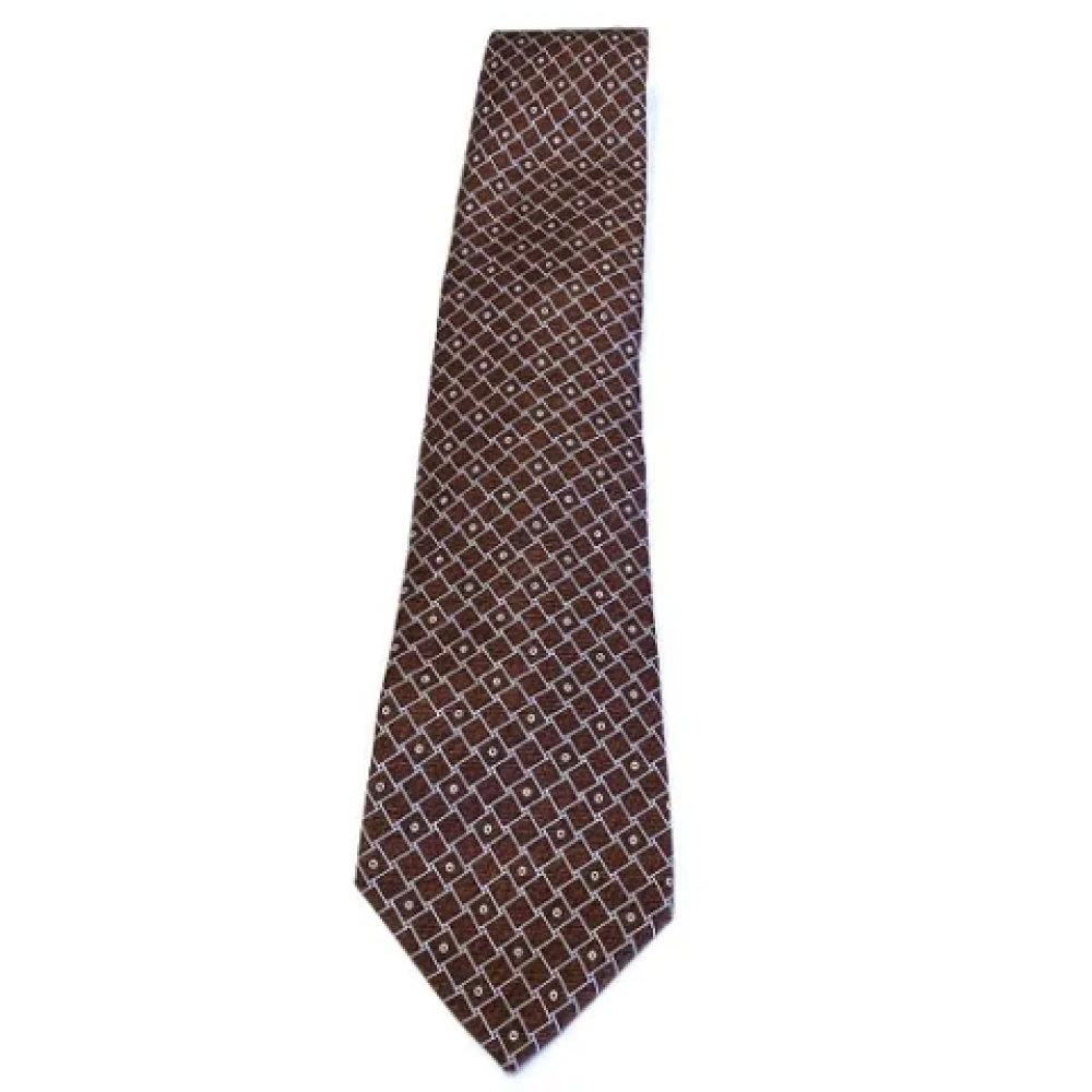Bvlgari Vintage Pre-owned Silk home-office Brown Heren