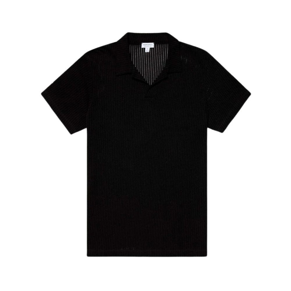 Sunspel T-Shirts Black Heren