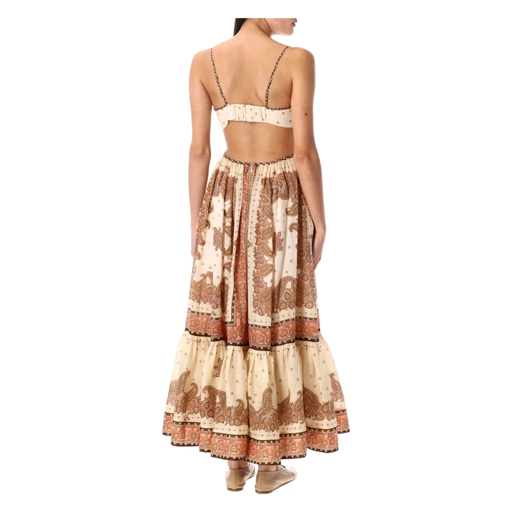Zimmermann Paisley Midi Jurk met U-Wire Multicolor Dames