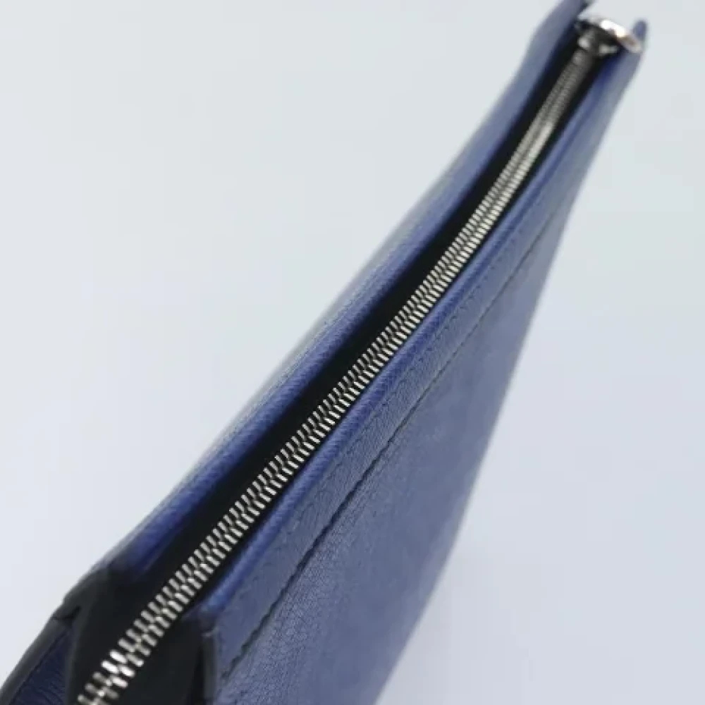 Louis Vuitton Vintage Pre-owned Leather clutches Blue Dames