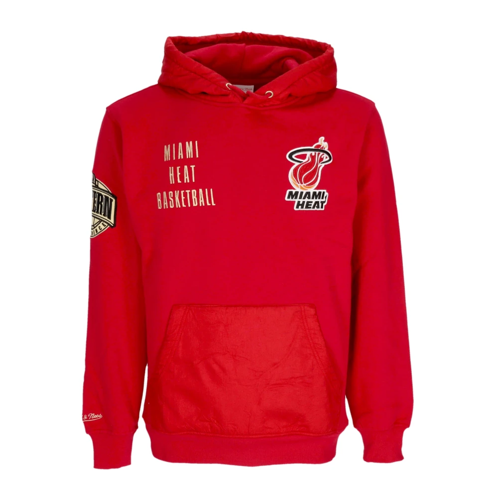 Mitchell & Ness Miami Heat Vintage Logo Hoodie Red Heren