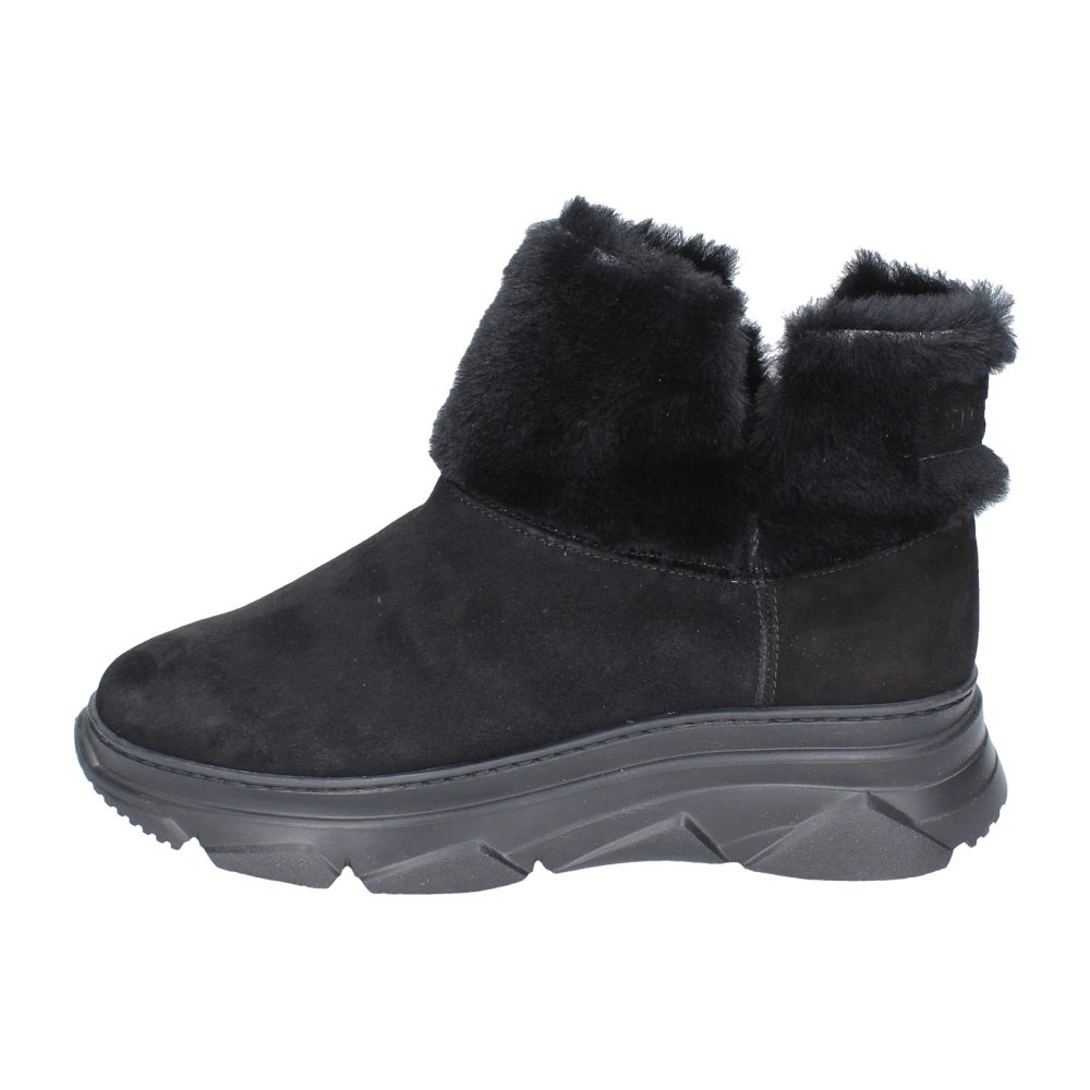 Stokton Women's Black Winter Boots, 4 Uk, Suede Ankle Boots For