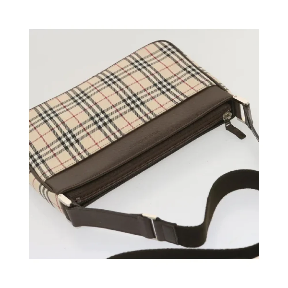 Burberry Vintage Pre-owned Cotton shoulder-bags Beige Dames