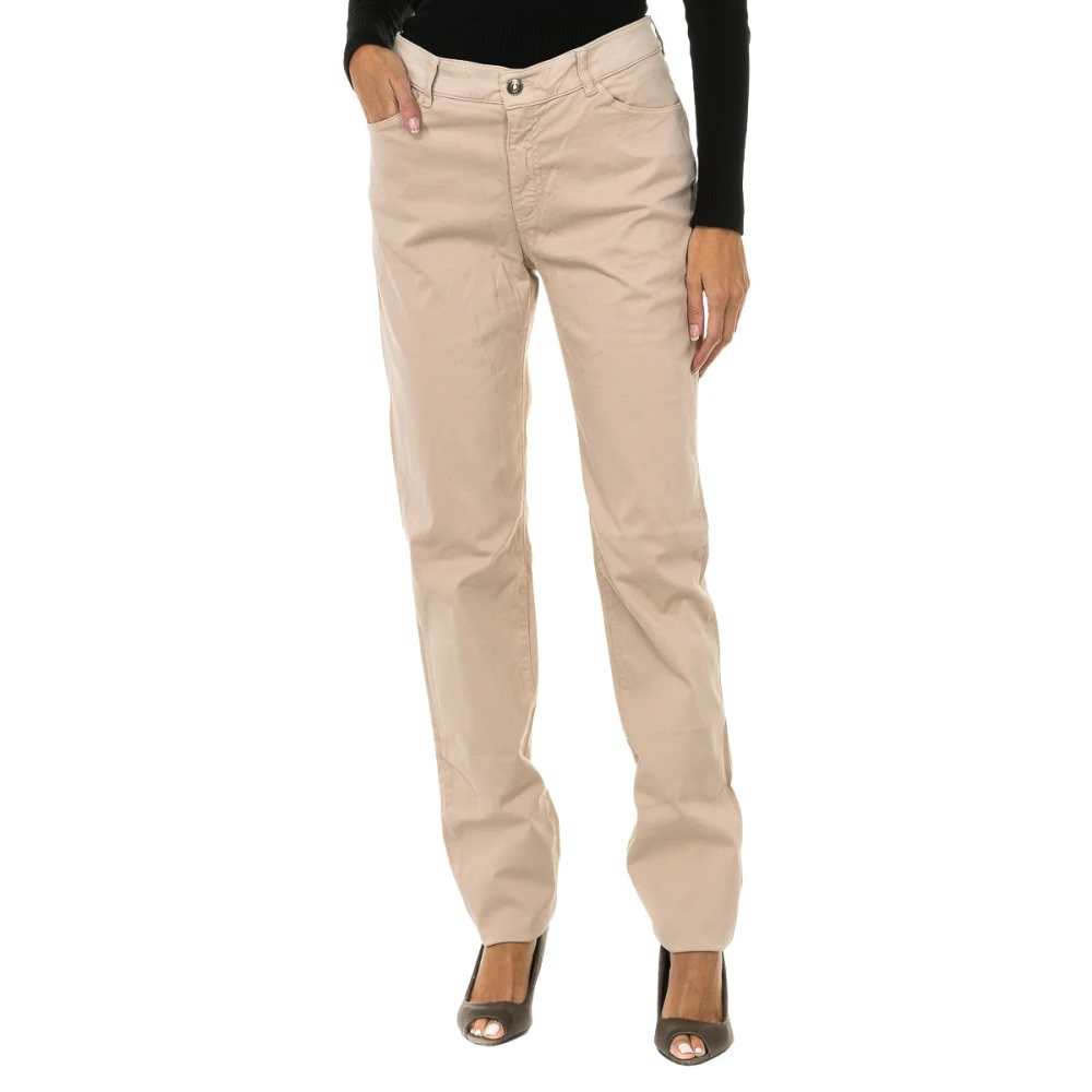 Armani Jeans Women's Beige Straight Trousers - Straight Trousers - W27 - Trousers