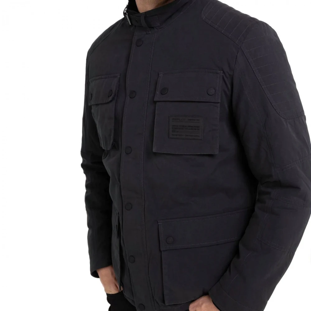 Replay Biker Jacket Black Heren