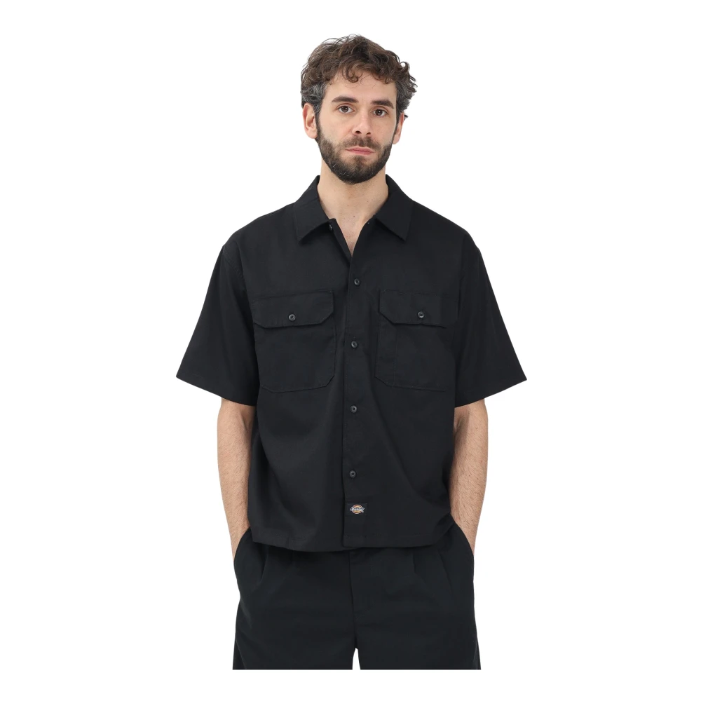 Dickies Zwarte korte mouwen werkkleding overhemd Black Heren